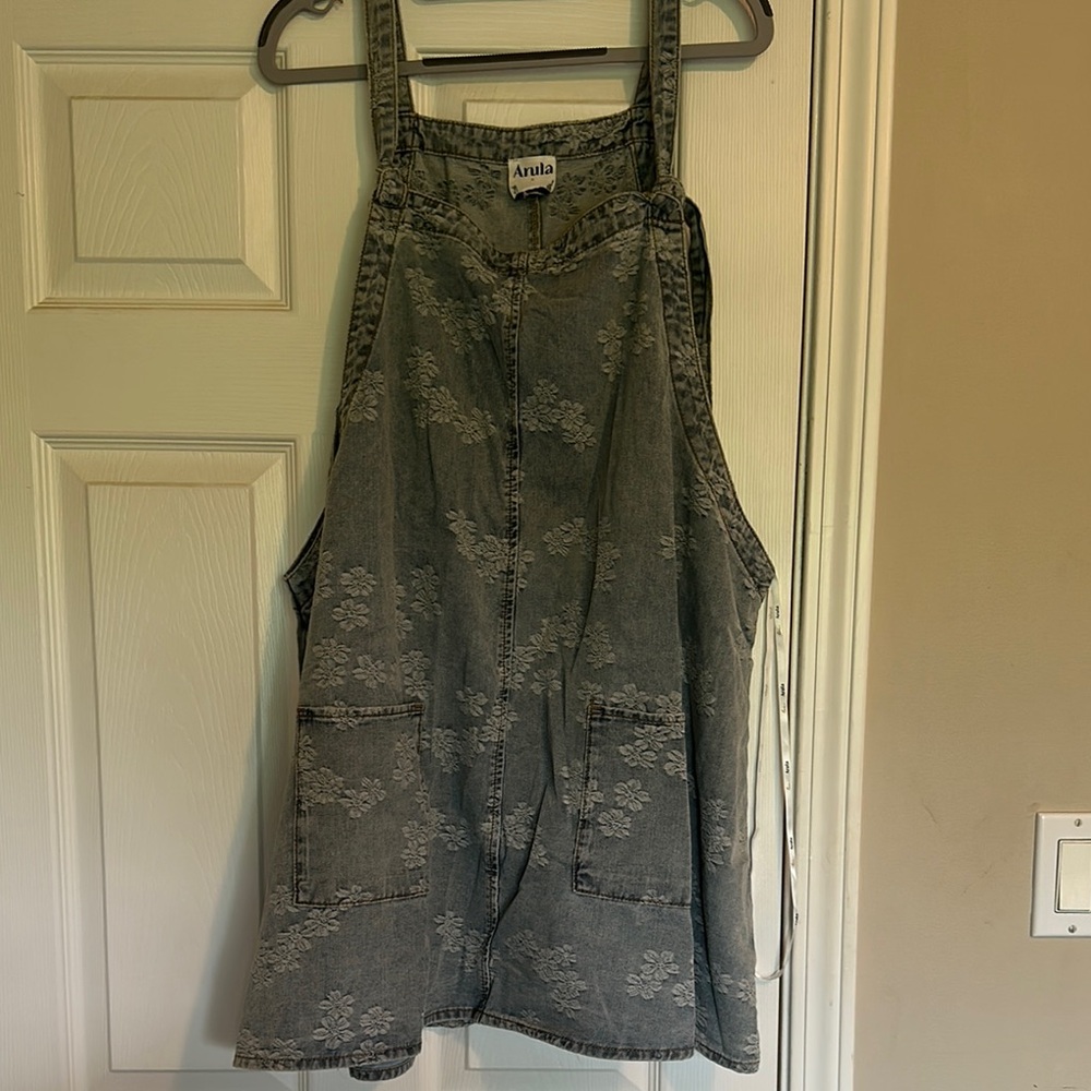 Arula Denim Overalls Dress